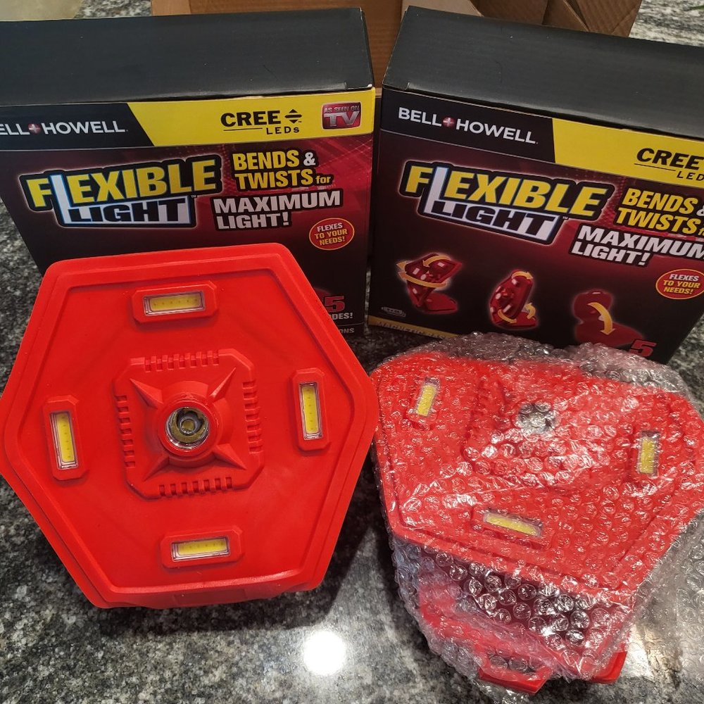 Bell + Howell RED Flex Light 2 boxes in Box! Mult-Light LED As seen on on TV